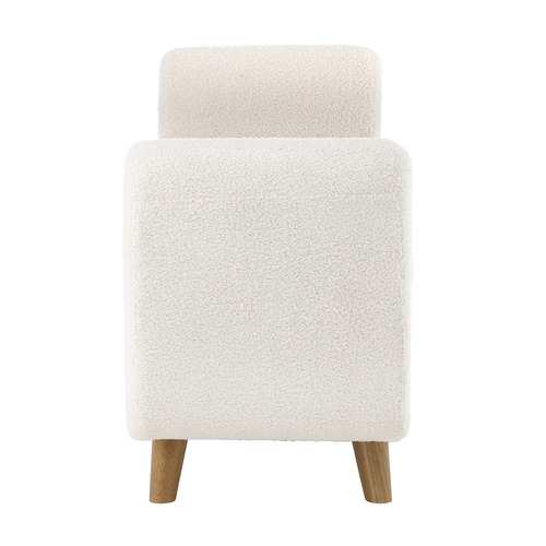 Conner Rubberwood Storage Ottoman Bench
