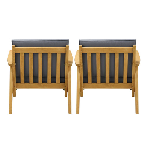 Devi Fir Wood Outdoor Armchairs