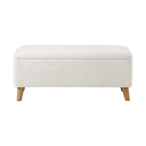 Robin Rubberwood Storage Ottoman Bench