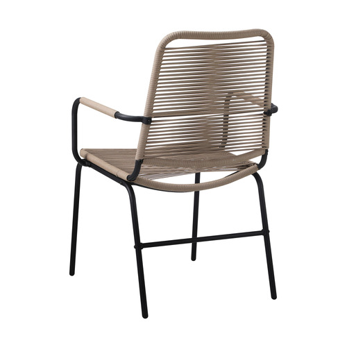 LivingFusion Jove Rattan Outdoor Dining Chairs Temple & ster