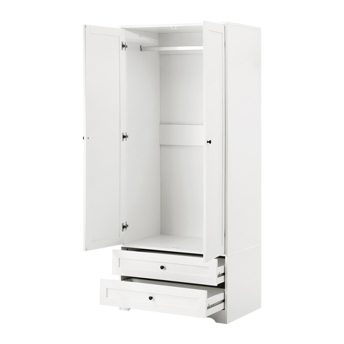 LivingFusion Aurora 2 Drawer 2 Door Wardrobe | Temple & Webster