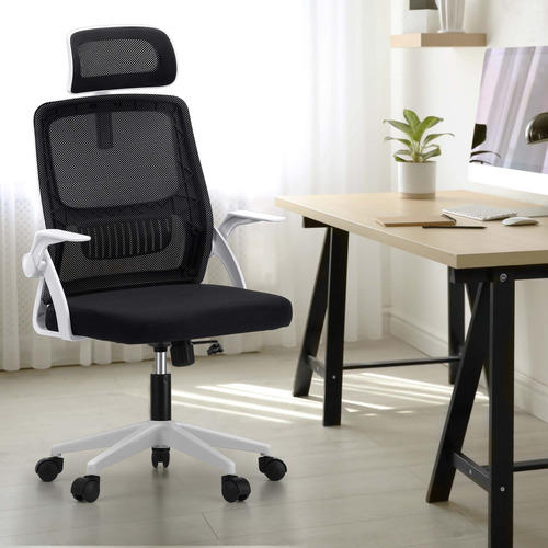 White & Black Horatio Mesh Executive & Gaming Office Chair