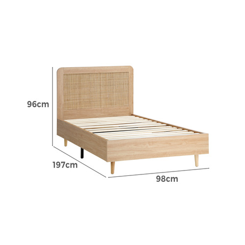 Bogdan Rubberwood Bed Frame