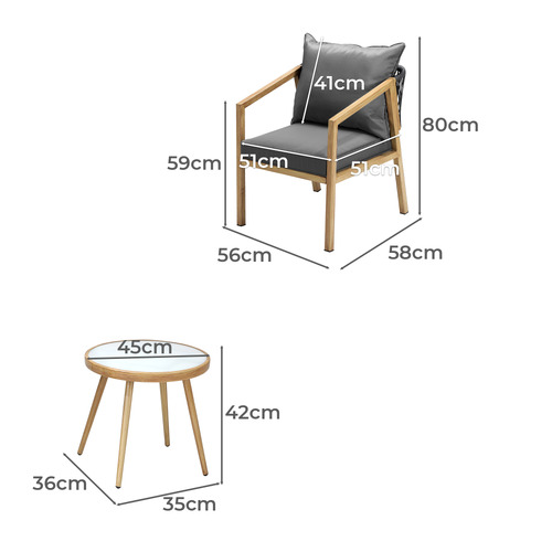 2 Seater Vasco Outdoor Dining Set