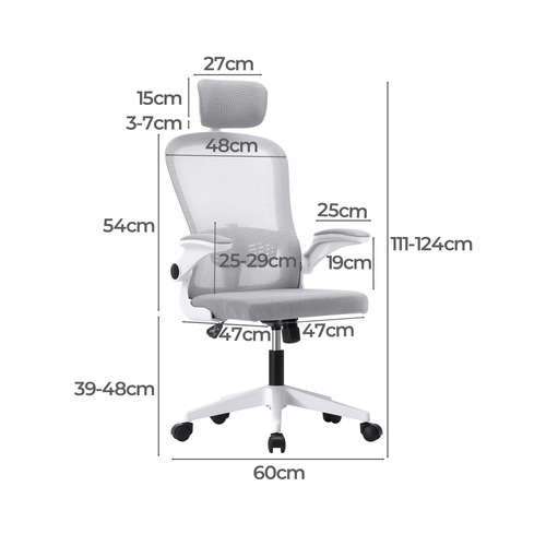 LivingFusion White Horatio Office Chair | Temple & Webster