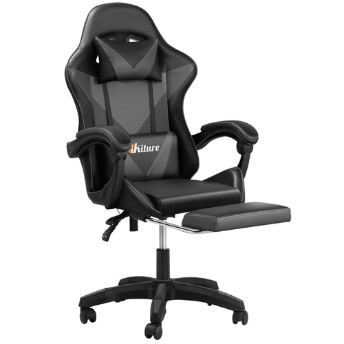 Brooks PU Leather Gaming Chair with Footrest