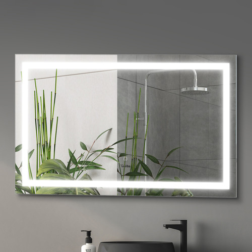 LivingFusion Parson Rectangular LED Bathroom Mirror | Temple & Webster