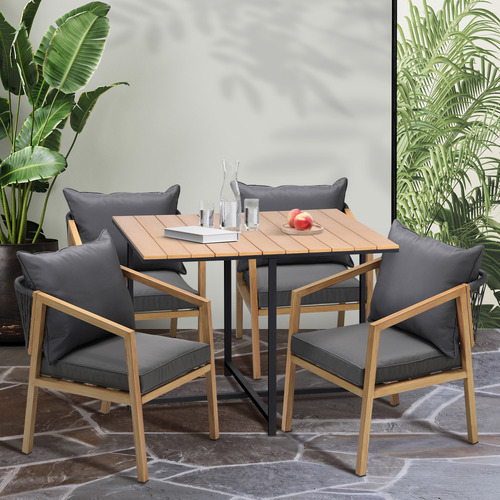 4 Seater Leonov Outdoor Dining Table & Chair Set