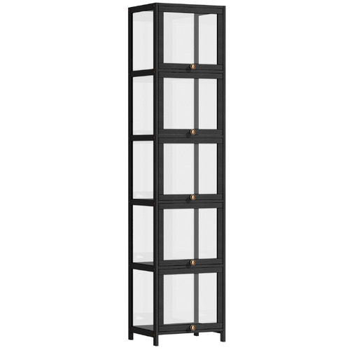 Black 5 Door Lennon Display Cabinet