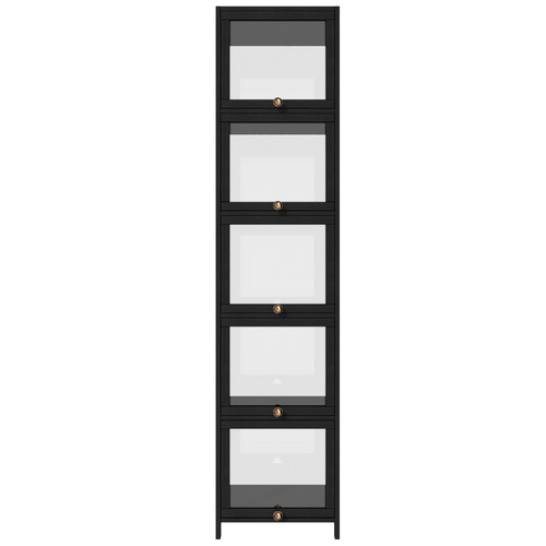 Black 5 Door Lennon Display Cabinet
