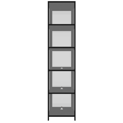 Black 5 Door Lennon Display Cabinet
