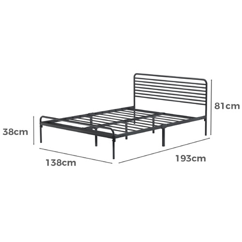 LivingFusion Fleur Steel Bed Frame | Temple & Webster