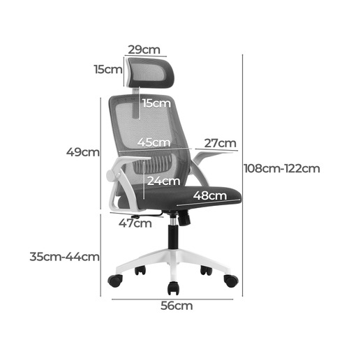 LivingFusion Argo Mesh Office Chair Temple & ster
