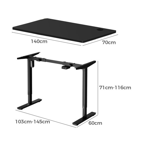Lonsdale 140cm Single Motor Sit & Stand Desk
