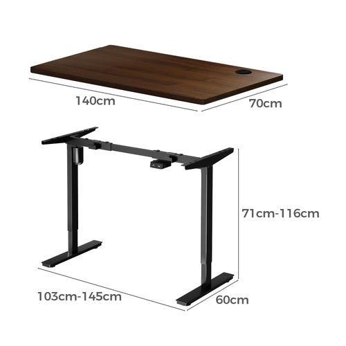 Lonsdale 140cm Single Motor Sit & Stand Desk