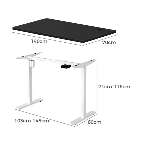 Hodgkin 140cm Single Motor Sit & Stand Desk