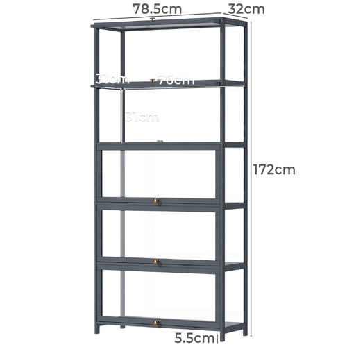 Etienne 5 Tier Display Cabinet