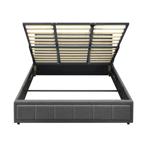 Grey Teo Gas Lift Bed Frame