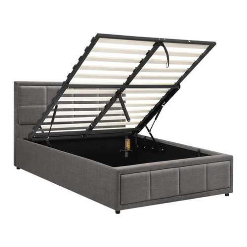 Grey Teo Gas Lift Bed Frame