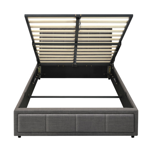 Grey Teo Gas Lift Bed Frame