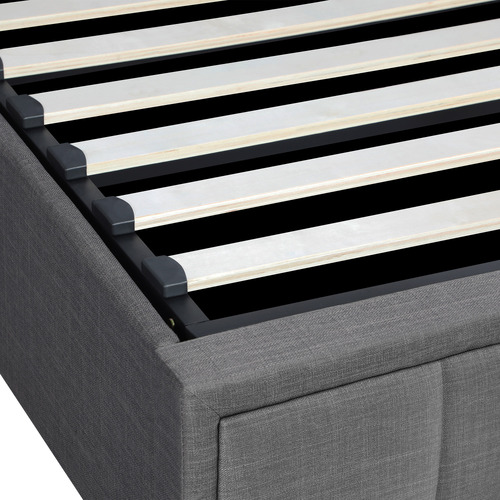Grey Teo Gas Lift Bed Frame