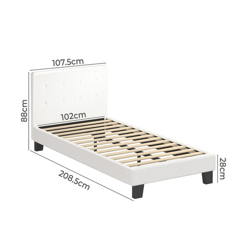 White Quiton Bed Frame