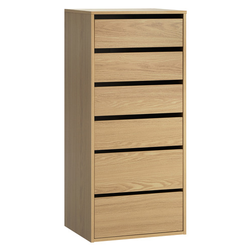 Natural Cassandra 6 Drawer Wardrobe