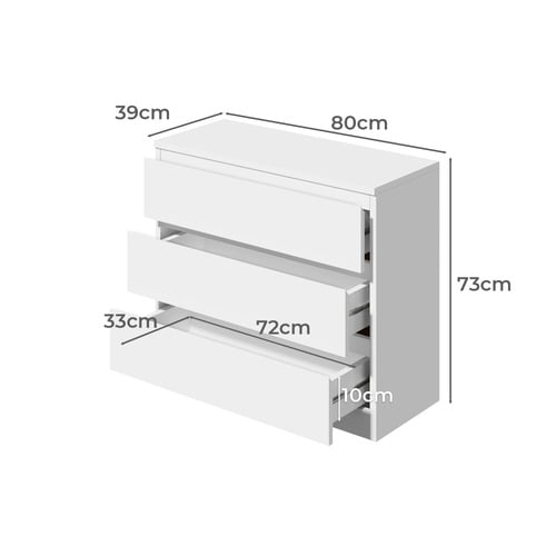Jobelle 3 Drawer Chest