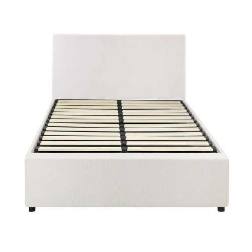 Elena Boucle Gas Lift Storage Bed Frame