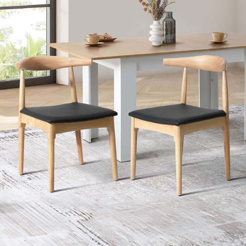 Natural & Black Banks Dining Chairs
