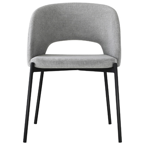 Grey Wilson Faux Linen Dining Chairs | Temple & Webster