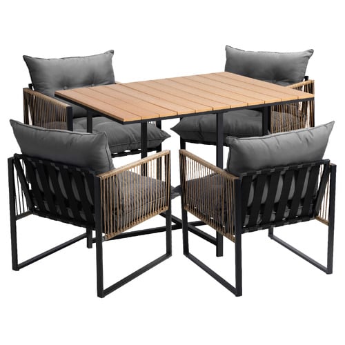 4 Seater Square Hicks Outdoor Dining Table & Chair Set