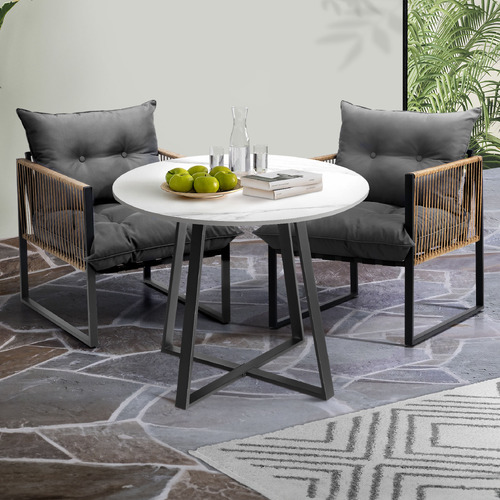 Elegant 2PC Outdoor Dining Chair Set