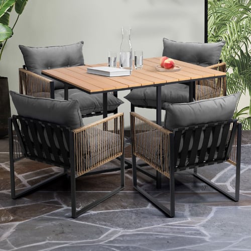 4 Seater Square Hicks Outdoor Dining Table & Chair Set