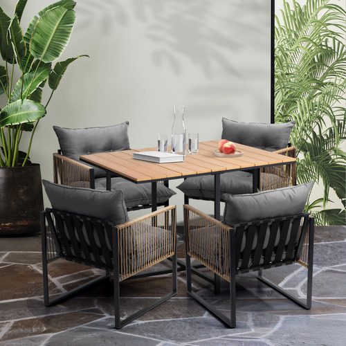 4 Seater Square Hicks Outdoor Dining Table & Chair Set