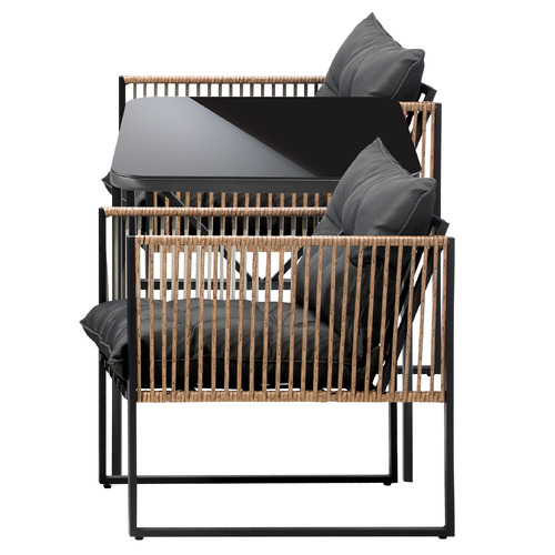Hicks Steel Outdoor Dining Table & Chair Set