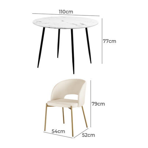 4 Seater Wilson Sherpa Dining Table & Chair Set