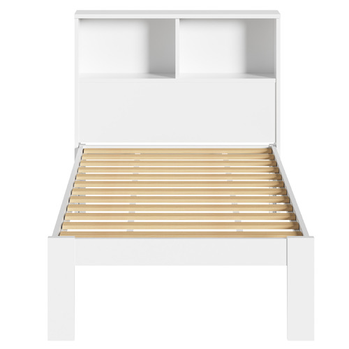 Isabelle Pine Wood Single Bed with Shelves