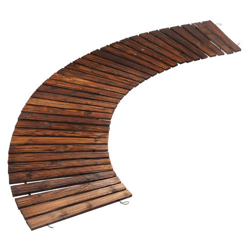 Madeleine Fir Wood Curved Garden Pathway