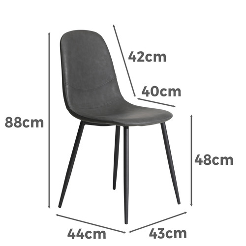 4 Seater Mohsin Faux Leather Dining Table & Chair Set