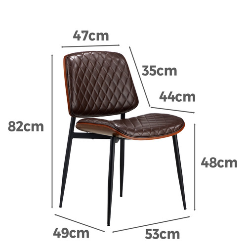 4 Seater Niall Faux Leather Dining Table & Chair Set