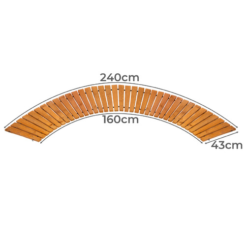 Madeleine Fir Wood Curved Garden Pathway