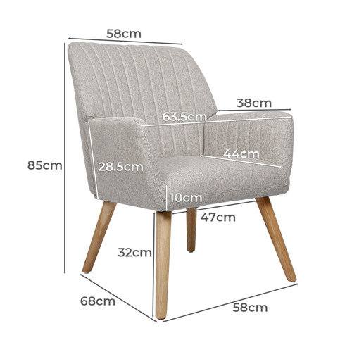 Elwine Rubberwood Armchair