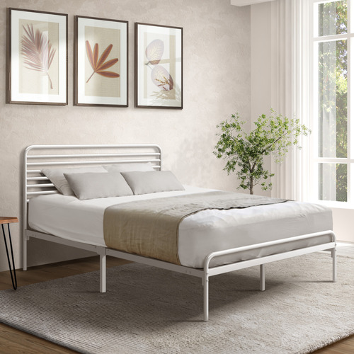 White Sonya Metal Bed Frame