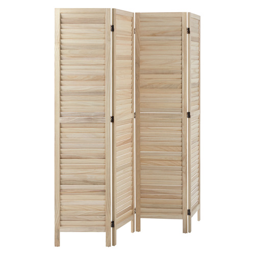 4 Panel Kryvo Paulownia Wood Room Divider
