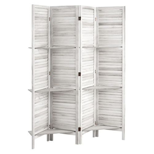 4 Panel Kryvo Room Divider with Shelves