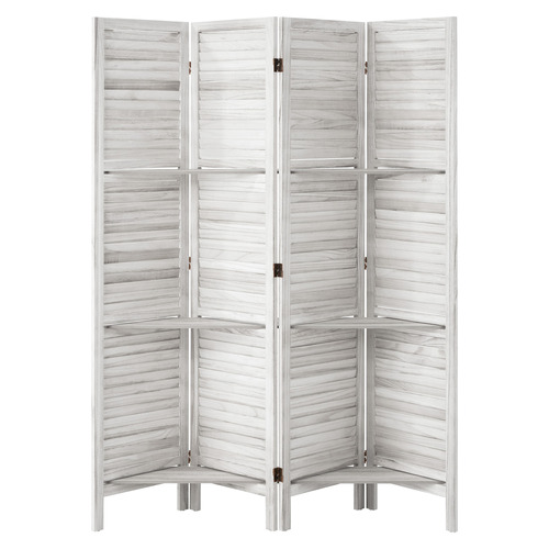 4 Panel Kryvo Room Divider with Shelves