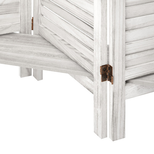 4 Panel Kryvo Room Divider with Shelves