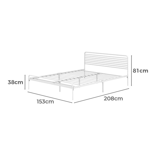 White Sonya Metal Bed Frame