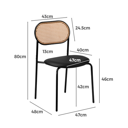 Radegonde Faux Leather Dining Chairs